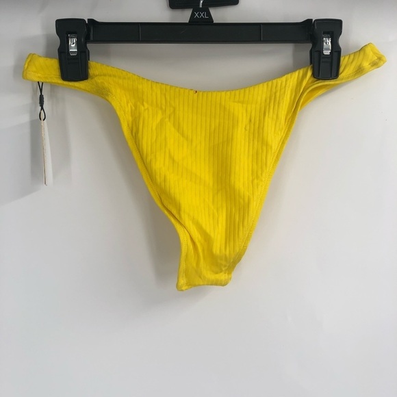 VITAMIN A EcoRib California High Leg Bikini Swim Bottom Cheeky NWT XL Yellow - Picture 6 of 11